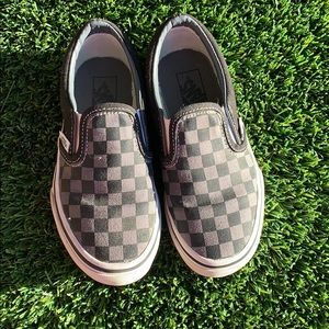 Boys Gray and Black Vans